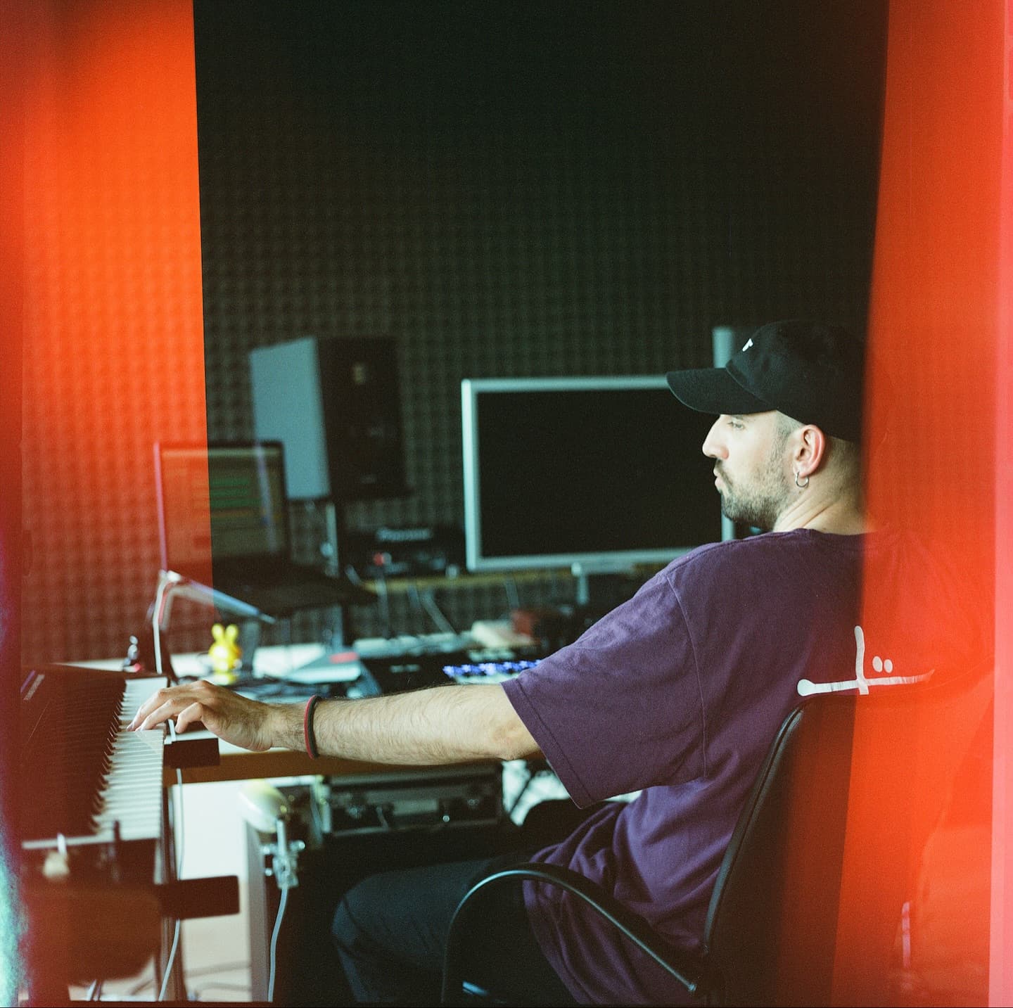 Mattia Saviolo at the desk in his studio
